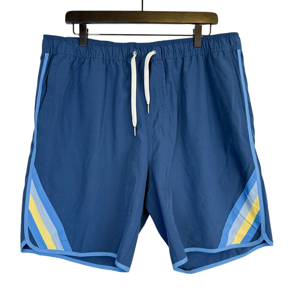 Fair Harbor Men's The Anchor Navy Blue Swim Trunks Board Shorts Lined - XXL 2XL